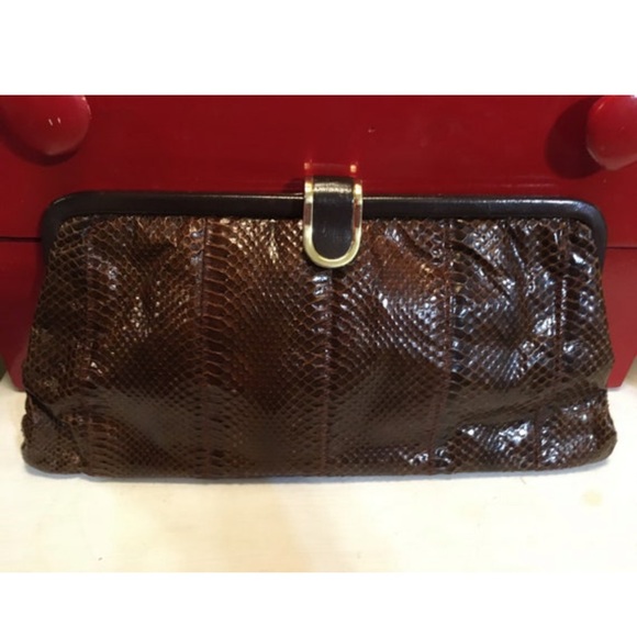 Vintage Snake Skin Clutch Purse - Picture 8 of 15
